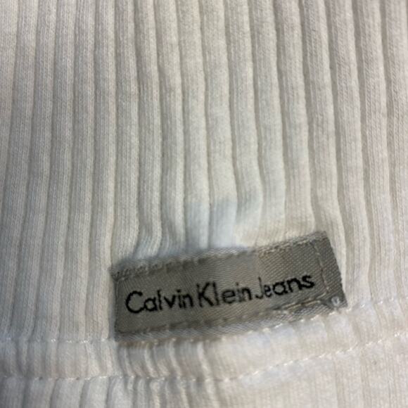 Calvin Klein Womens Medium Ivory Basic Fitted Top - Picture 5 of 7